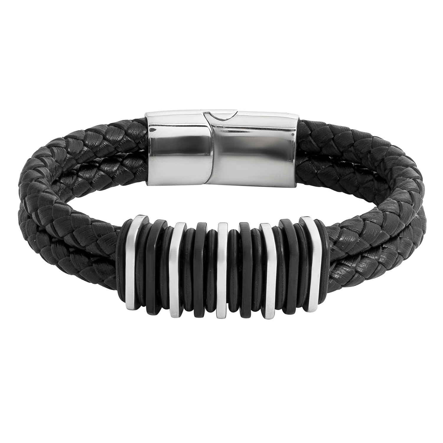 Unisex Braided Leather Bracelets with Stainless Steel Magnetic Clasp —  Fierce Lynx Designs